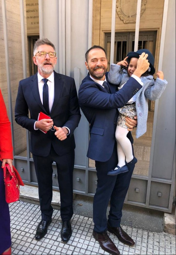 Luis Novaresio y Braulio Bauab se casaron en julio de 2021. Foto: Movilpress.