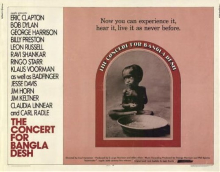 La famosa tapa del álbum a beneficio Concert for Bangladesh, organizado por George Harrison.