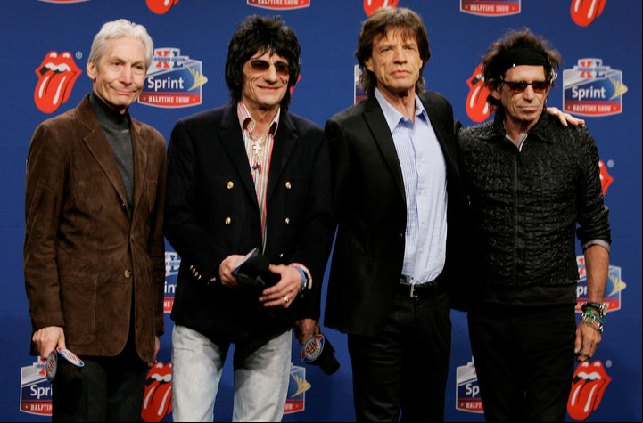 Los Rolling Stones, con Charlie Watts a la izquierda. Foto AP