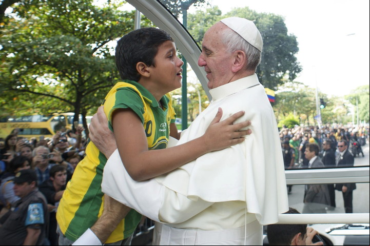 En julio de 2013 el papa Francisco visitó, Río de Janeiro, Brasil, durante Jornada Mundial de la Juventud (JMJ). Fuente: EFE