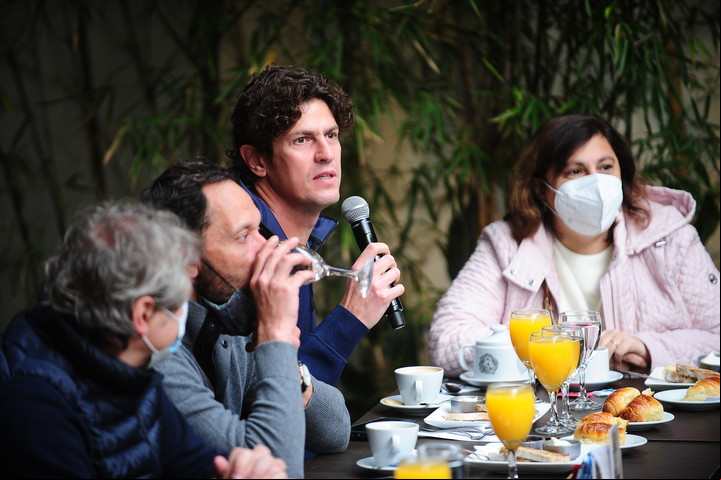 Martín Lousteau en el búnker.