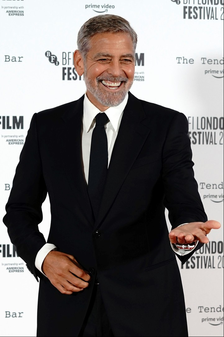 George Clooney en el London Film Festival, 2021. Foto: AP