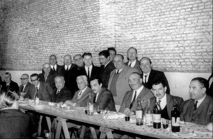 Tres potencias de la UCR: Balbín, Illia y Alfonsín.