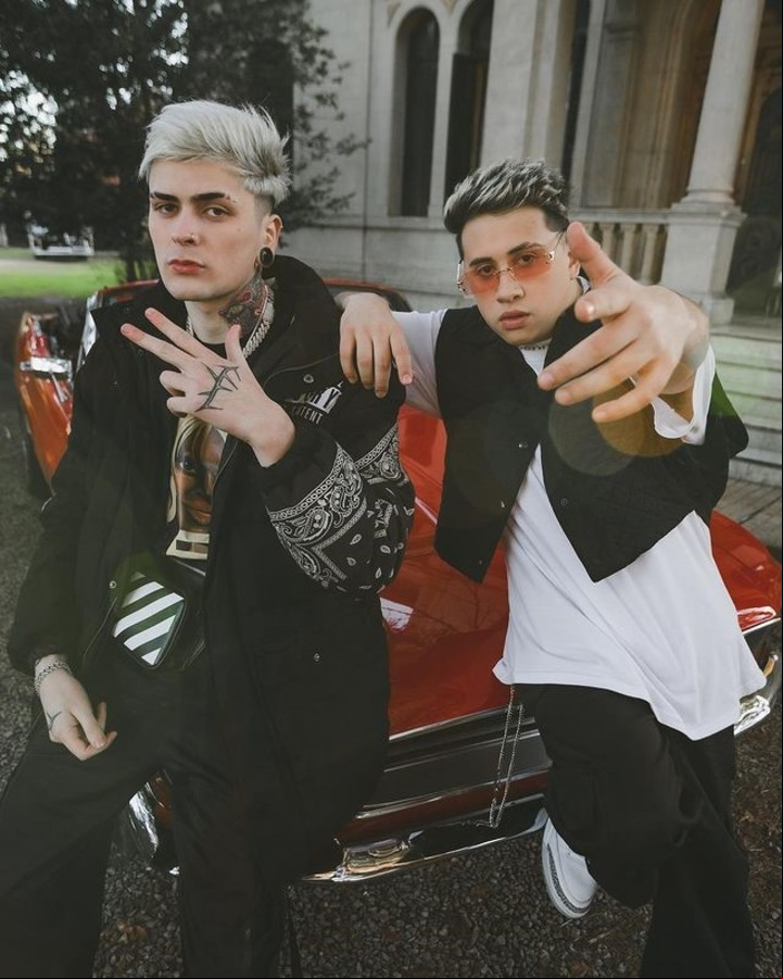 Lit Killah y FMK juntos en pleno rodaje. Foto: Instagram.
