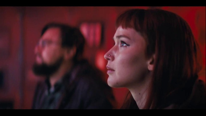 Eso que estás viendo. La astrónoma Dibiasky (Jennifer Lawrence) ante su descubrimiento. La comedia llega al streaming en Nochebuena. Foto Netflix