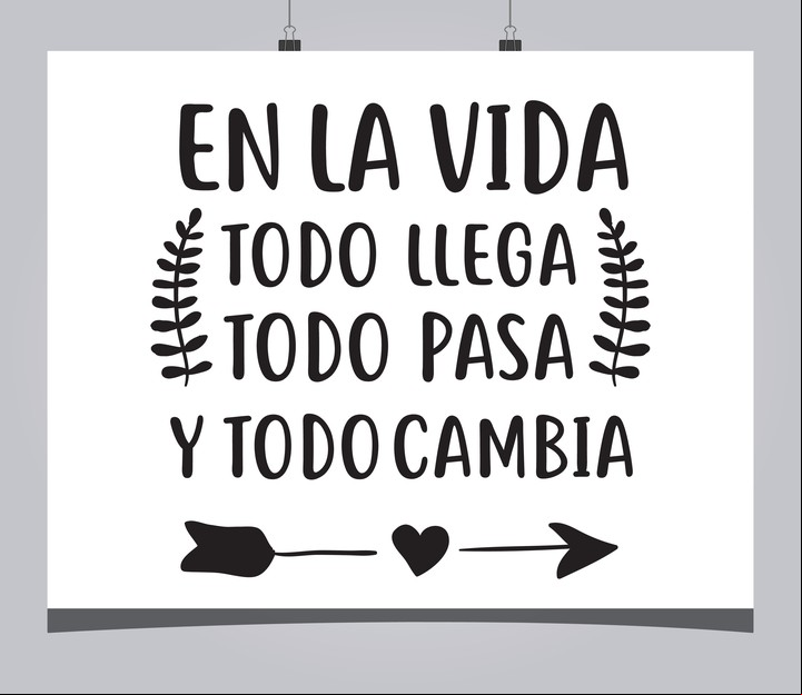 Existen infinidad de opciones de vinilos y carteles con frases motivacionales. Foto ilustración Shutterstock.