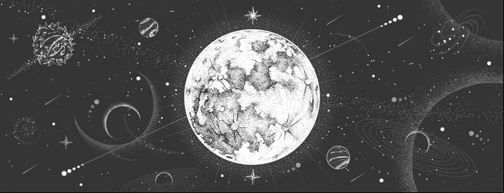 La Luna del venado es la que se da en julio (o enero), momento en que suelen darse tormentas eléctricas. Foto: ilustración Shutterstock.