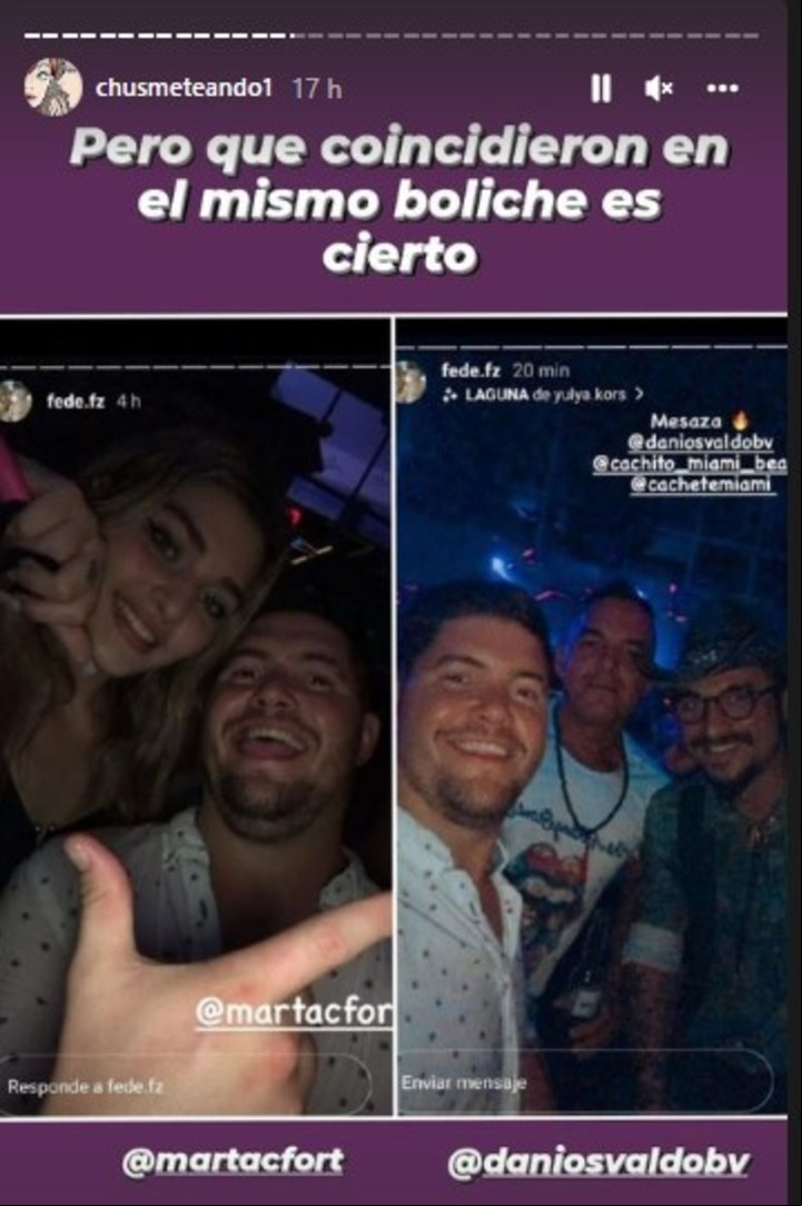Daniel Osvaldo fue vinculado con Martita Fort, a quien conoció en un boliche en Miami.