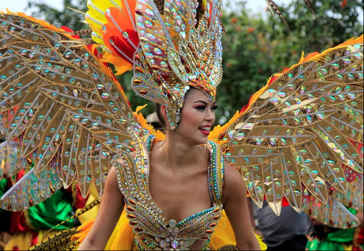 La reina del Carnaval de Barranquilla del año 2022, Valeria Charris Salcedo. EFE/ Ricardo Maldonado Rozo.