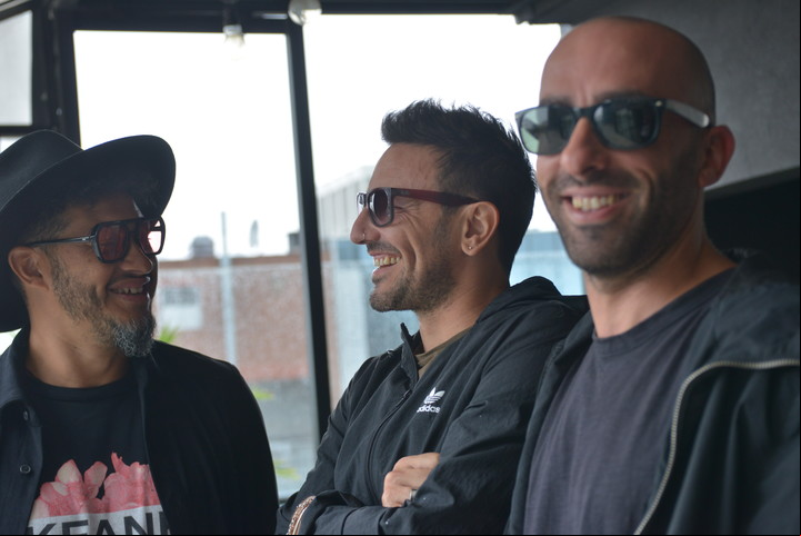 Denis Ramos, Emiliano Brancciari y Pablo "Bambino" Coniberti. Foto: Constanza Niscovolos
