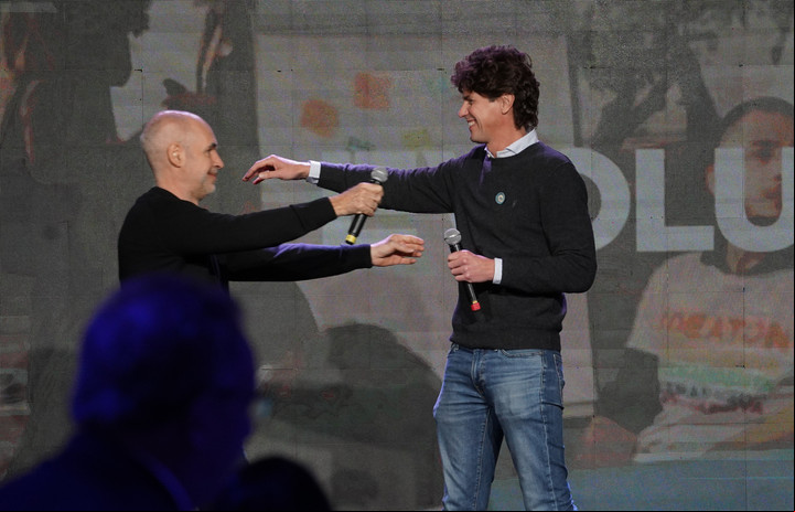 Horacio Rodríguez Larreta y Martín Lousteau. Foto: Lucía Merle