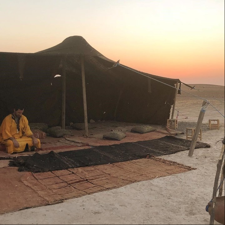 Aíto de la Rúa, conectado con los beduinos en un viaje por Marruecos. Foto Instagram
