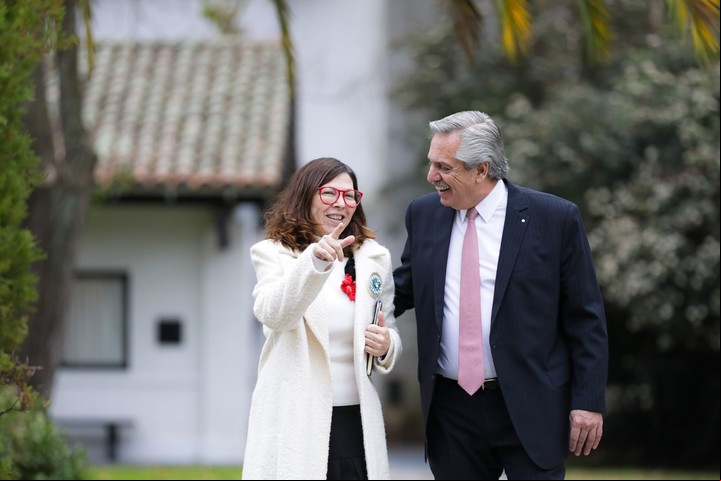 Alberto Fernández desayunó este lunes en la Quinta de Olivos con la flamante ministra de Economía, Silvina Batakis