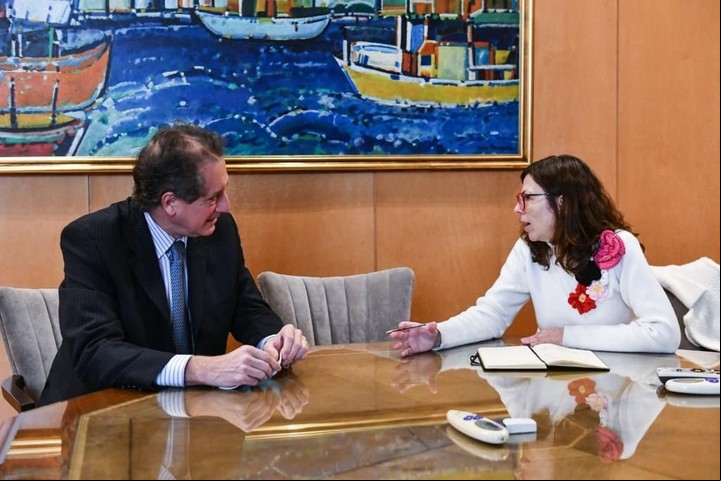Miguel Pesce y Silvina Batakis se reunieron por primera vez. Foto: Presidencia
