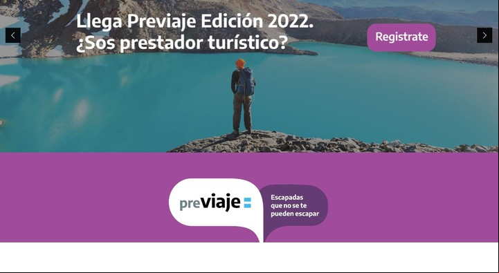 La inscripción de prestadores al Previaje 2022 comenzó a fines de junio.