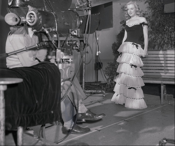 Marilyn Monroe, en una prueba de pantalla al principio de su carrera cuando hacía ¡Scudda Hoo! Hay! Foto Getty Images