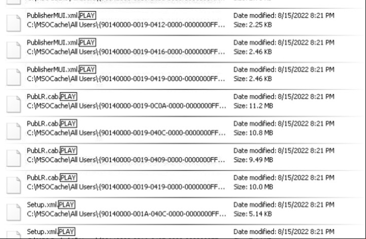 El ransomware PlayCrypt en acción: transforma todas las extensiones de los archivos en ".PLAY". Imagen: Emmanuel Di Battista