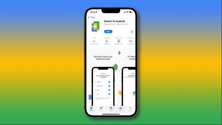 Switch to Android sólo para teléfonos con Android 12.