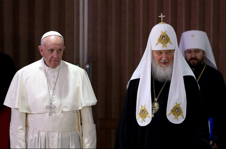 El Patriarca Cirilo y Francisco, en 2016. Foto: Reuters