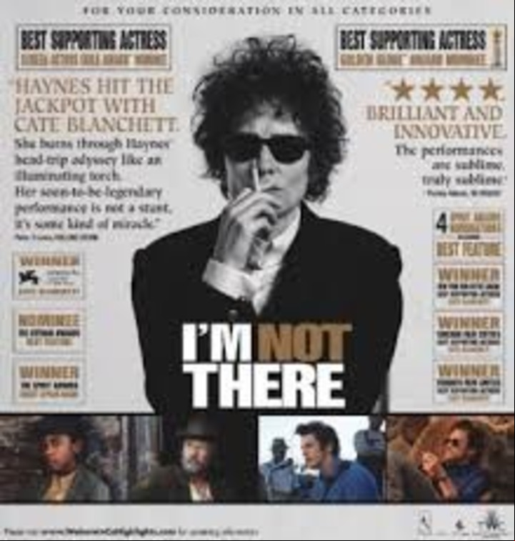 Cate Blanchett haciendo de Bob Dylan en la biopic "I’m not there", de Todd Haynes.