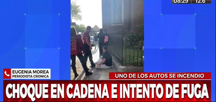 Choque en la puerta de Crónica. Captura de video