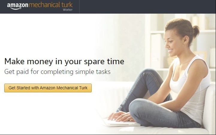 Amazon, uno de los que paga a internautas por pequeñas tareas. Imagen: Captura.
