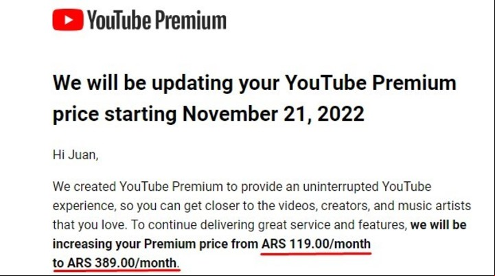 El aumento de YouTube