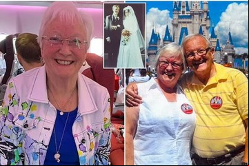 Viajó a Disney a arrojar las cenizas de su difunto esposo pero la aerolínea cometió un error