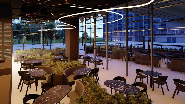 El salón de (10) tendrá capacidad para unos 165 cubiertos . Foto: Estudio BCNA.
