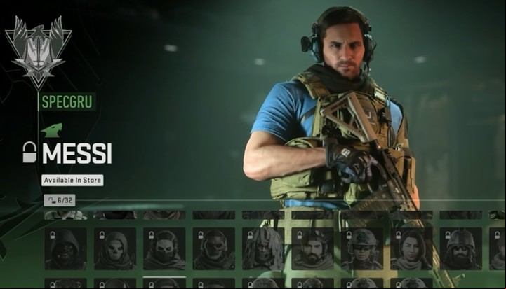 Messi en Warzone 2.0. Foto Captura