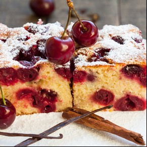 Torta fácil con cerezas