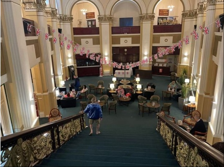 La recepción del hotel.
