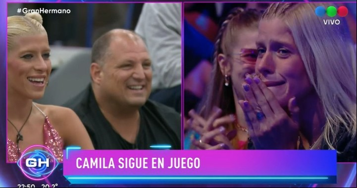 Camila fue salvada con el 0.72% y superó el record de Agustín. Captura TV