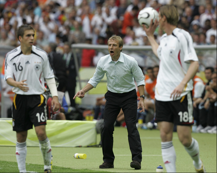 Klinsmann durante el Alemania vs. Argentina del Mundial 2006. AP/Thomas Kienzle.