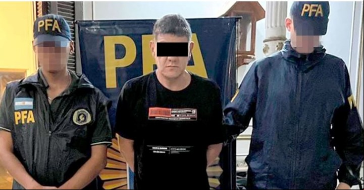 Dani Godoy, detenido por la Policía Federal.