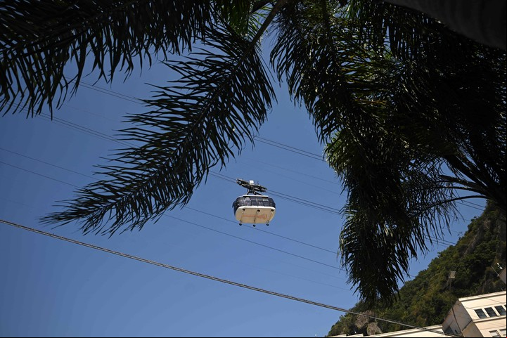 Vista del teleférico del morro Pan de Azúcar. Foto CARL DE SOUZA / AFP