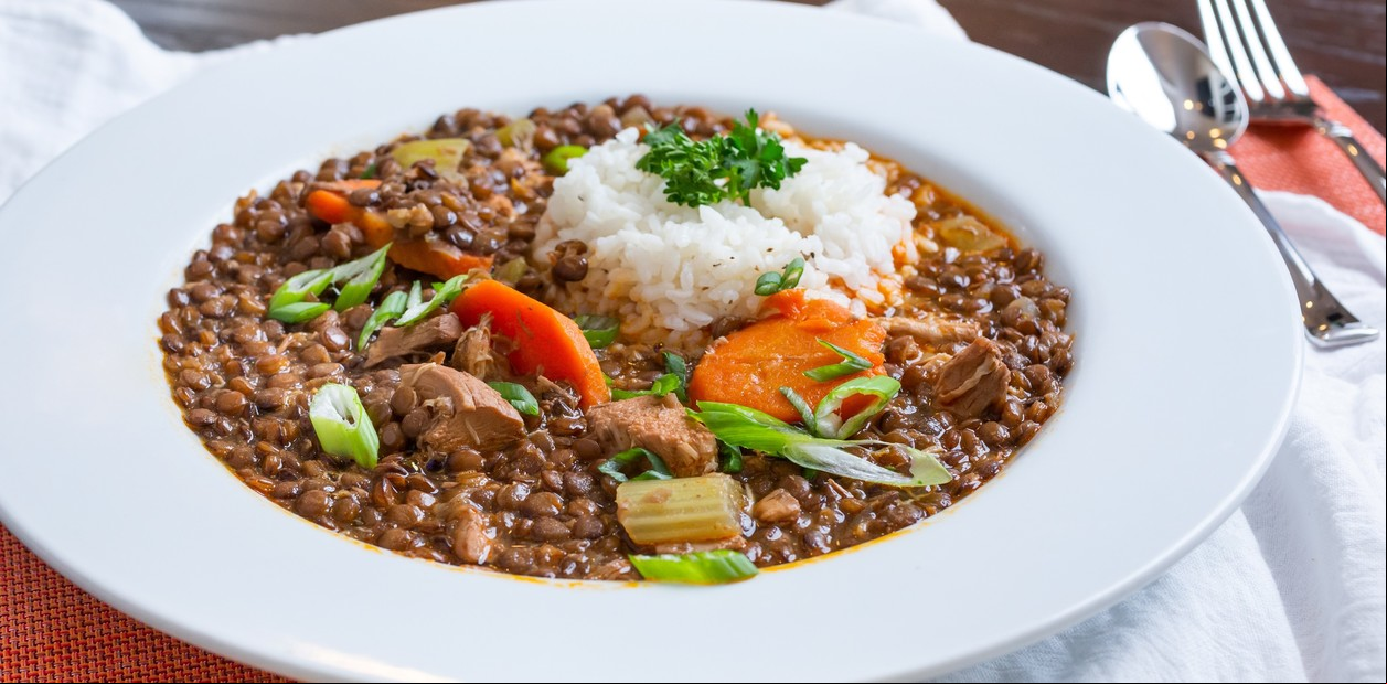 Receta de Guiso de lentejas con arroz