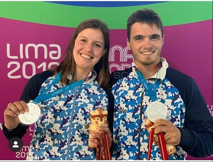 Mateo Majdalani y Eugenia Bosco, plata en Lima 2019. Instagram: @majdalanibosco.sailing.