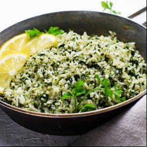 Arroz con espinaca