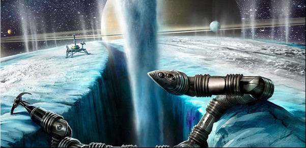 La NASA creó un robot serpiente para ver que se esconde en la luna de Saturno