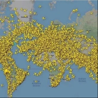 Nuevo récord mundial: hubo 22.000 aviones volando simultáneamente
