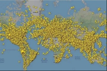 Nuevo récord mundial: hubo 22.000 aviones volando simultáneamente