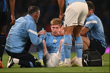 La maldición de Kevin De Bruyne: otra vez salió por lesión en una final de la Champions League