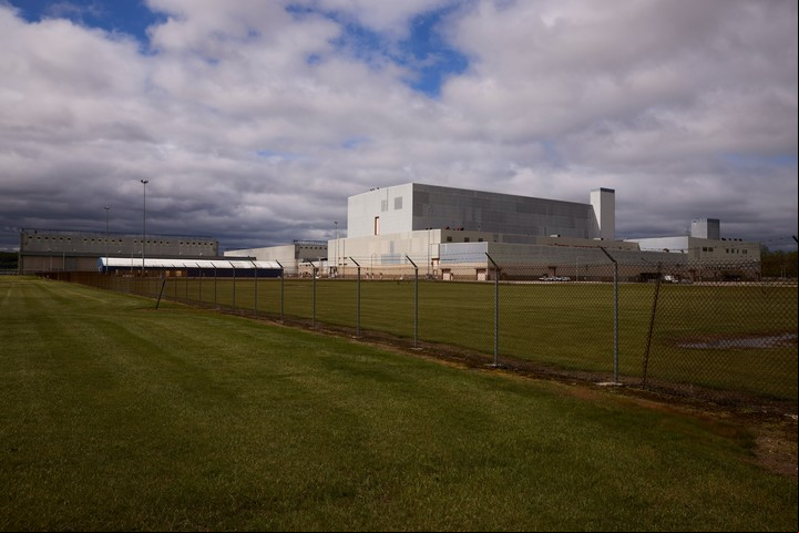 La planta centrífuga estadounidense de Piketon, Ohio, el 3 de mayo de 2023, donde algún día podrían instalarse miles de centrifugadoras más. (Brian Kaiser/The New York Times)