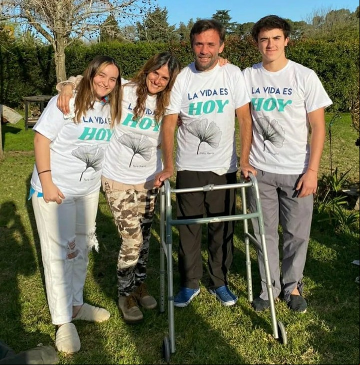 Hernán y su familia. Foto Gentileza.
