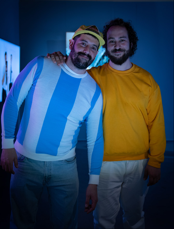 Los artistas Lolo y Lauti. Foto Juano Tesone