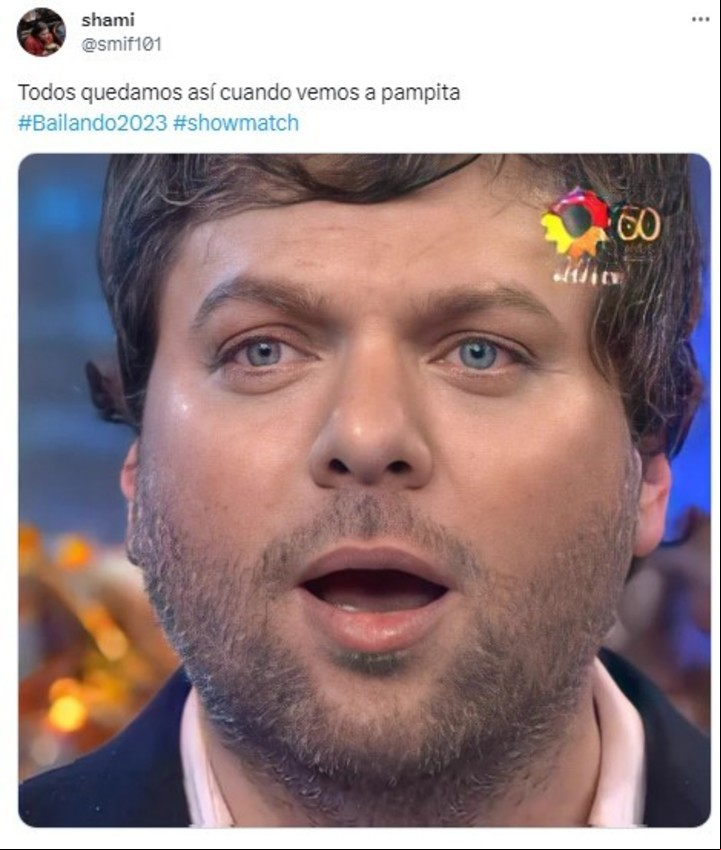 Una cara de sorpresa de Guido Kaczka para elogiar a Pampita.