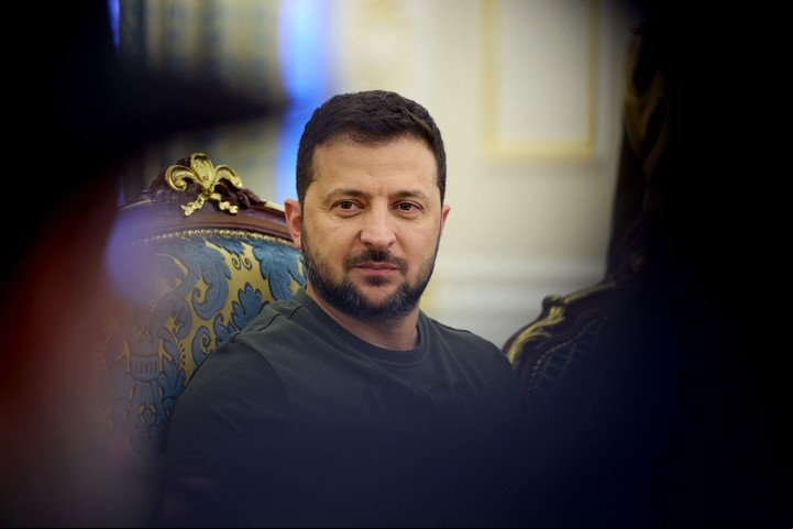 El presidente de Ucrania, Volodímir Zelensky, este jueves 14 de septiembre. Foto AFP

