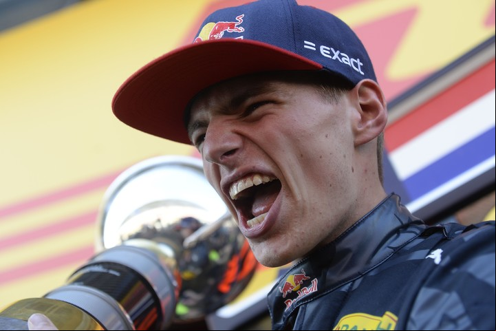 Max Verstappen y su primer triunfo en la Fórmula 1, con apenas 18 años de edad.