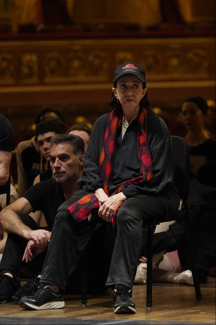 Marcia, durante un ensayo de "La fierecilla domada" en el Teatro Colón.
